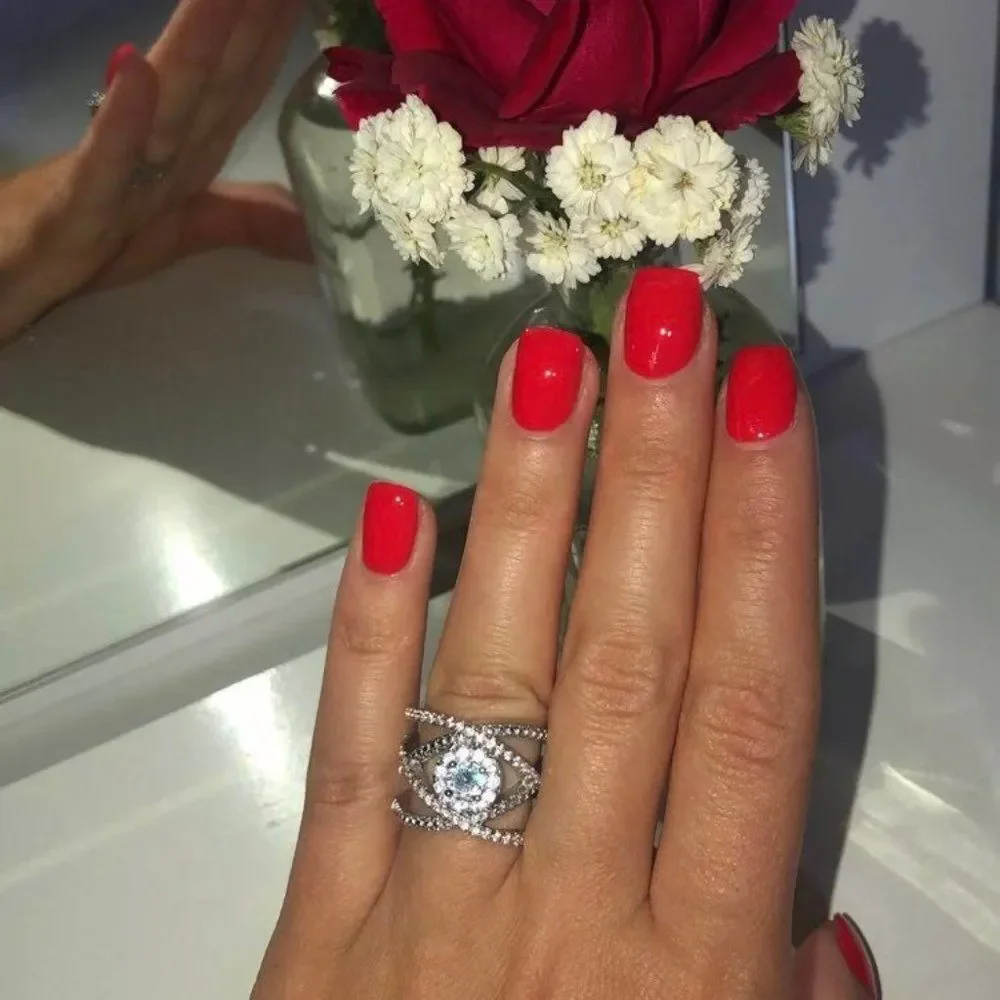 DENKAYS BRIDAL ENGAGMENT WEDDING RING ETEITY RING